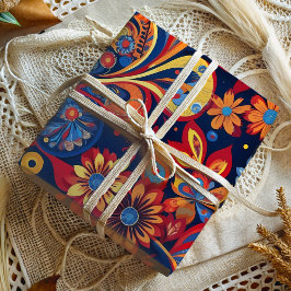 Boheemse Paisley Bloem Verzorgings Cadeaus voor Mo Cadeaupapier