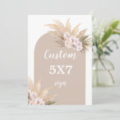 Boheemse Pampagras bord Kaart (Staand voorkant)