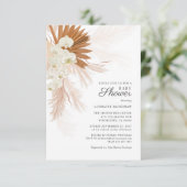 Boheemse Pampagras Terracotta Tannige Baby Shower Kaart (Staand voorkant)