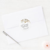 Boheemse pampass en groen avond voor ronde sticker (Envelop)