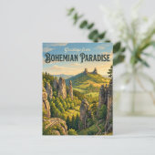 Boheemse Paradijs Tsjechië Briefkaart (Staand voorkant)