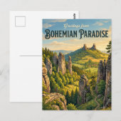Boheemse Paradijs Tsjechië Briefkaart (Voorkant / Achterkant)