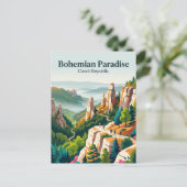 Boheemse Paradijs Tsjechië Briefkaart (Staand voorkant)
