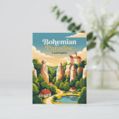 Boheemse Paradijs Tsjechië Briefkaart (Staand voorkant)