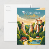 Boheemse Paradijs Tsjechië Briefkaart (Voorkant / Achterkant)