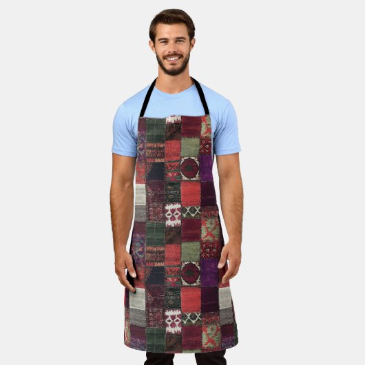 Boheemse Patchwork All-Over Print Schort (Gedragen)