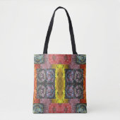 Boheemse Patchwork Psychedelic Tote Bag (Voorkant)