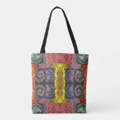 Boheemse Patchwork Psychedelic Tote Bag (Achterkant)