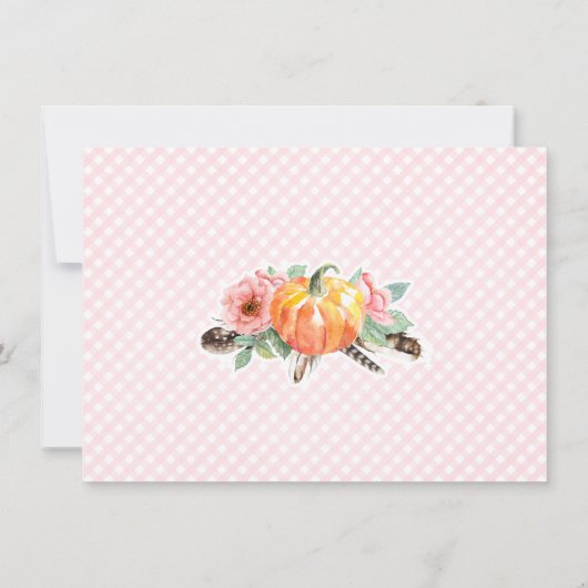 Boheemse Pompoen Rozen Herfst Verjaardagsfeest Afb Bedankkaart (Achterkant)