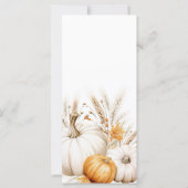 Boheemse pompoenen pampas grassen herfst bruiloft kaart (Achterkant)