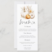 Boheemse pompoenen pampas grassen herfst bruiloft kaart (Voorkant)