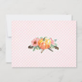 Boheemse pompoenrozen herfst verjaardagsfeest foto bedankkaart (Achterkant)