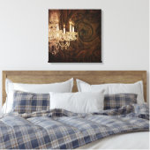 Boheemse primitieve Westerne land kroonluchter Canvas Afdruk (Insitu (Slaapkamer))