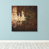 Boheemse primitieve Westerne land kroonluchter Canvas Afdruk (Insitu (Houten vloer))