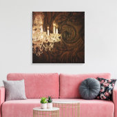 Boheemse primitieve Westerne land kroonluchter Canvas Afdruk (Insitu (Woonkamer))