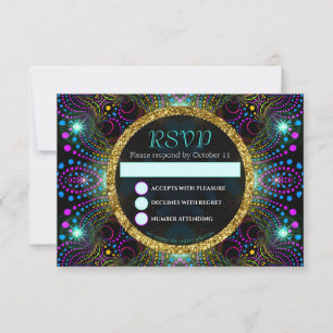 Boheemse Prinses Mooie Bat Mitzvah RSVP Kaart