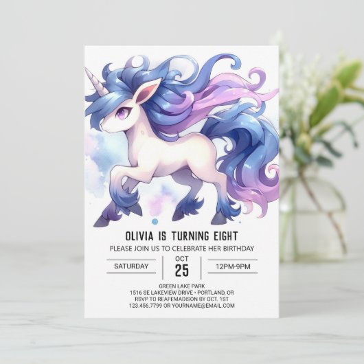 Boheemse Printable Horse Birthday Kaart (Staand voorkant)