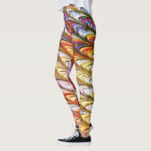 Boheemse psychedelische kleurrijke golven Abstract Leggings (Links)