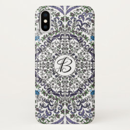 Boheemse rapsodie ingewikkeld floraal monogram Case-Mate iPhone case