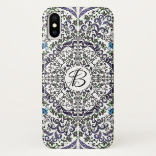 Boheemse rapsodie ingewikkeld floraal monogram Case-Mate iPhone case