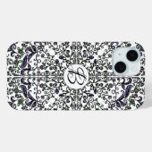 Boheemse rapsodie ingewikkeld floraal monogram Case-Mate iPhone case (Achterkant (horizontaal))
