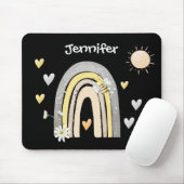 Boheemse Regenboog & Bumblebee Monogram Muismat (Met muis)