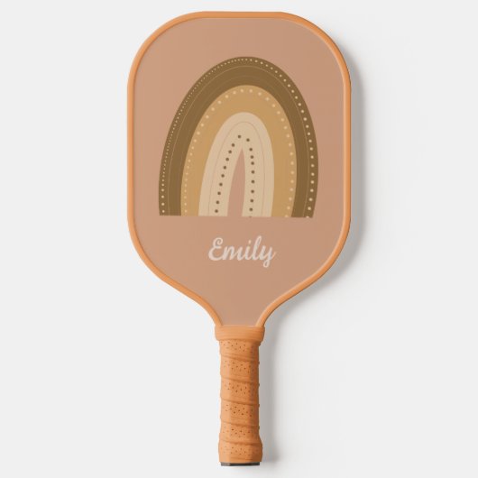 Boheemse Regenboog Gebatikte Scriptnaam Pickleball Paddle (Voorkant)