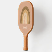 Boheemse Regenboog Gebatikte Scriptnaam Pickleball Paddle (Links)