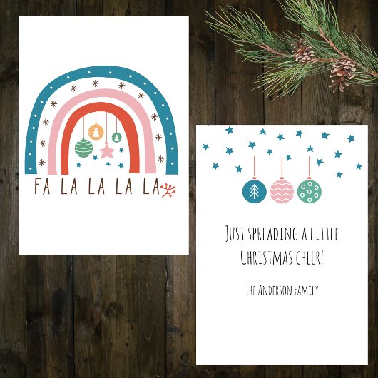 Boheemse Regenboog Kerstmis Feestdagenkaart