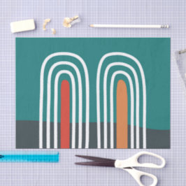 Boheemse regenboog retro kleuren artwork tissuepapier