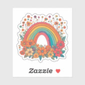 Boheemse regenboogmonogram sticker (Vel)