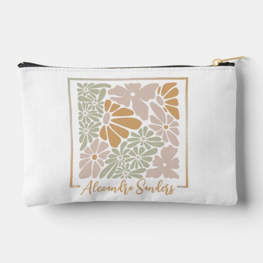 Boheemse Retro Groovy Bloemen Etui (Achterkant)