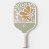 Boheemse Retro Groovy Bloemen Pickleball Paddle (Voorkant)