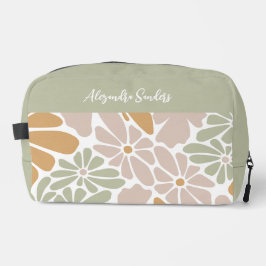 Boheemse Retro Groovy Bloemen Toilettasje