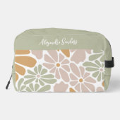 Boheemse Retro Groovy Bloemen Toilettasje (Achterkant)