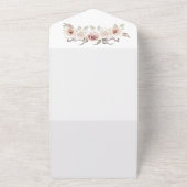 Boheemse Roos boog bruiloft All In One Uitnodiging (Buitenkant)