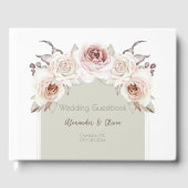 Boheemse Roos boog bruiloft Gastenboek (Voorkant)