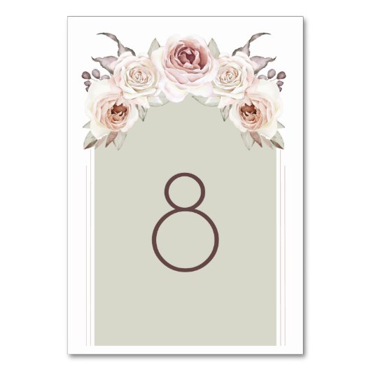 Boheemse Roos boog bruiloft receptie Kaart (Achterkant)