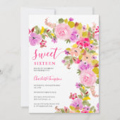 Boheemse roze rozen wilde bloemen voorjaar zoet 16 kaart (Voorkant)