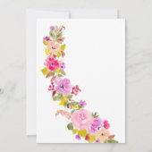 Boheemse roze rozen wilde bloemen voorjaar zoet 16 kaart (Achterkant)