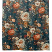 Boheemse Rozen Bloemen Douchegordijn (Voorkant)