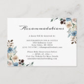 Boheemse rustieke bloemen bruiloft accommodaties informatiekaartje (Voorkant)