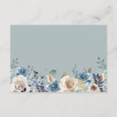 Boheemse rustieke bloemen bruiloft accommodaties informatiekaartje (Achterkant)