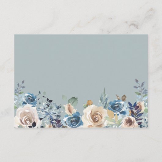 Boheemse rustieke bloemen bruiloft accommodaties informatiekaartje (Achterkant)