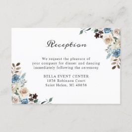 Boheemse Rustieke Bloemen Huwelijksreceptie Detail Informatiekaartje