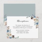 Boheemse Rustieke Bloemen Huwelijksreceptie Detail Informatiekaartje (Voorkant / Achterkant)