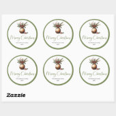 Boheemse Rustieke Kerstboeket Neutrale Sticker (Vel)