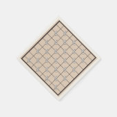 Boheemse Rustieke Winter Koffieboon Bruin Plaid Servet (Hoek)