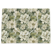 Boheemse salie groene bloemen groot cadeauzakje (Voorkant)