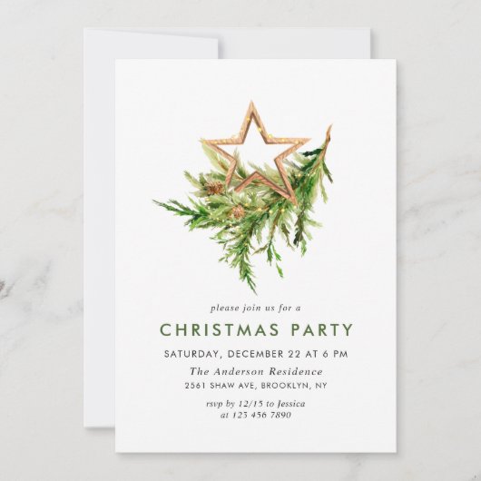 Boheemse Samenstelling KERSTFEEST Kaart (Voorkant)